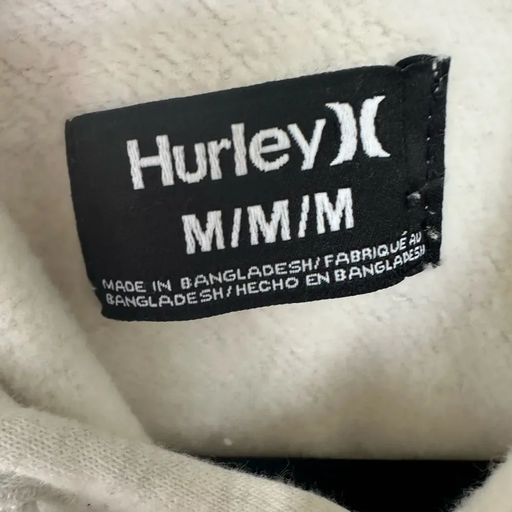 Hurley Iridescent Front Branding Unisex Pullover Hoodie Kangaroo Pockets Medium
